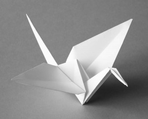 Origami Crane B&W
