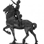 Joanie on the Pony statue