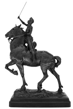 Joanie on the Pony statue