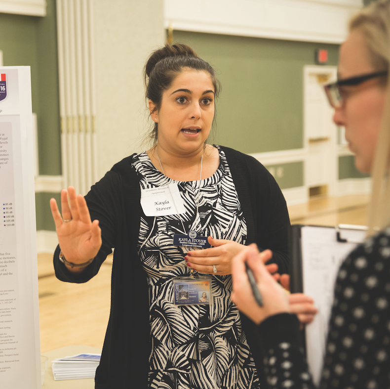 Kayla Stover, M.S. ’17, a student in the communication sciences and disorders program, participated in ‘Inquiry Across Disciplines.’