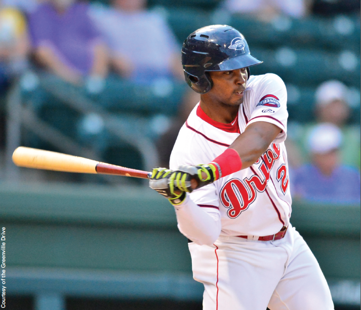 Former Longwood baseball star Kyri Washington, part of the Boston Red Sox organization, is among the top sluggers in the South Atlantic League.
